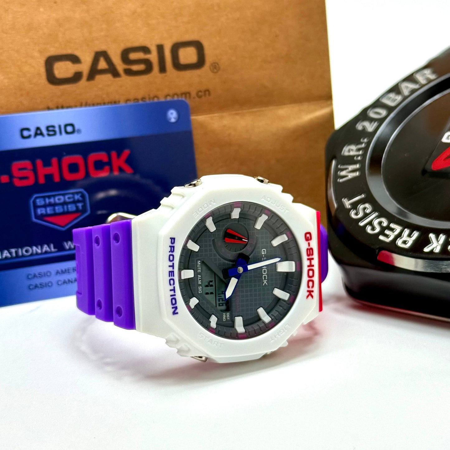 Casio G-SHOCK Multicolor Sport Watch – White/ Purple Pink