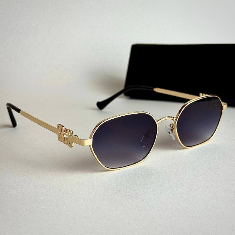Miu Miu MU Signature – Gold Violet Gradient