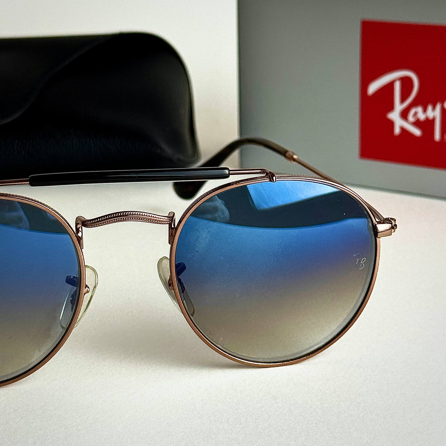 Ray-Ban Round RB3447 – Rose Gold Blue Gradient