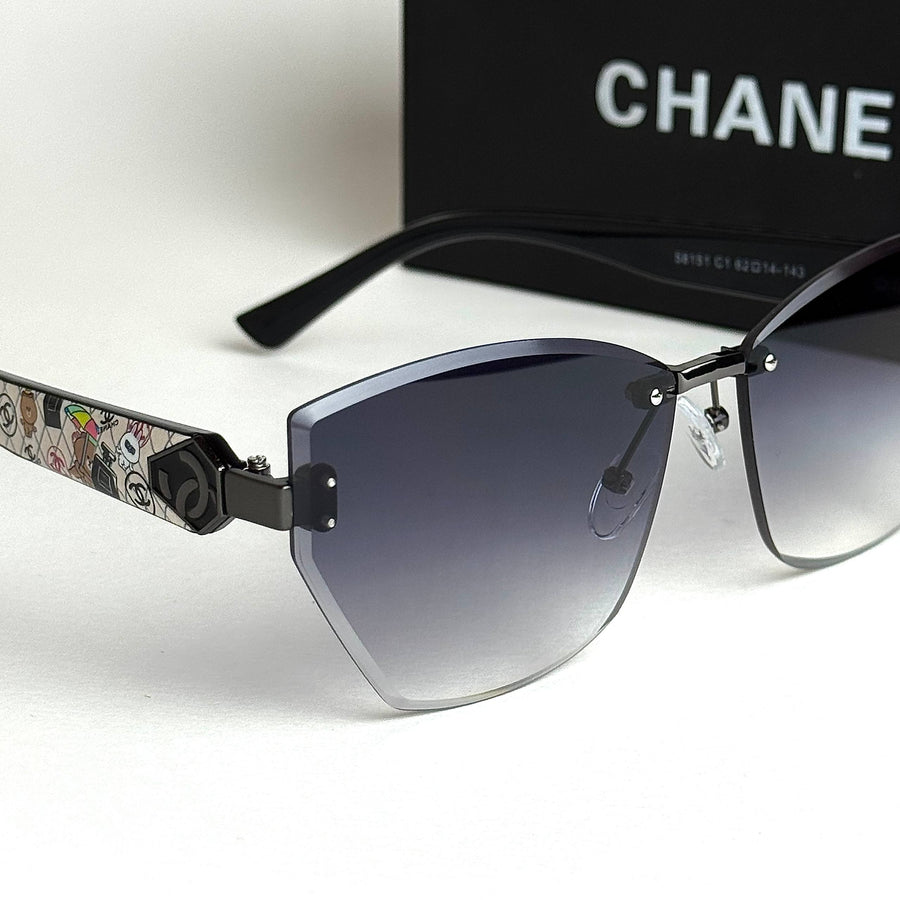 Chanel CC Sketch Cat-Eye – Black Violet Gradient