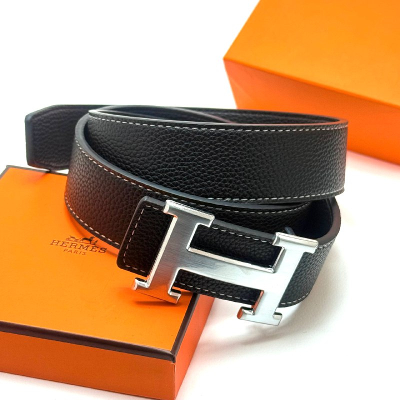 Hermès Constance Belt - Silver Black