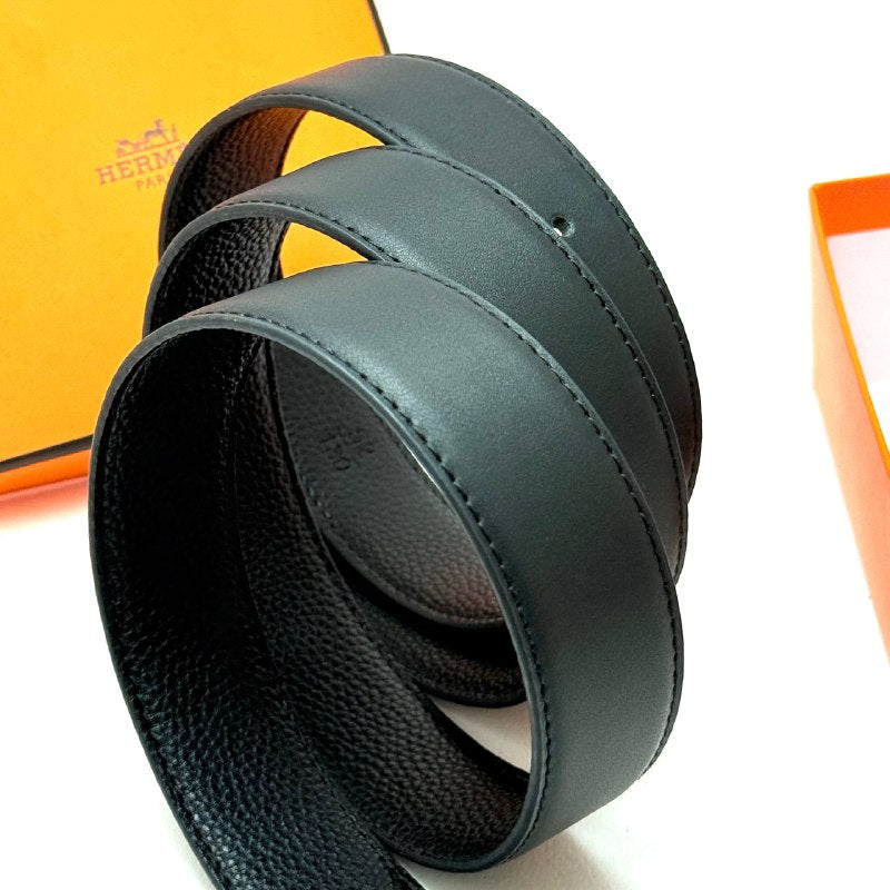 Hermès Buckle Belt — Silver Black