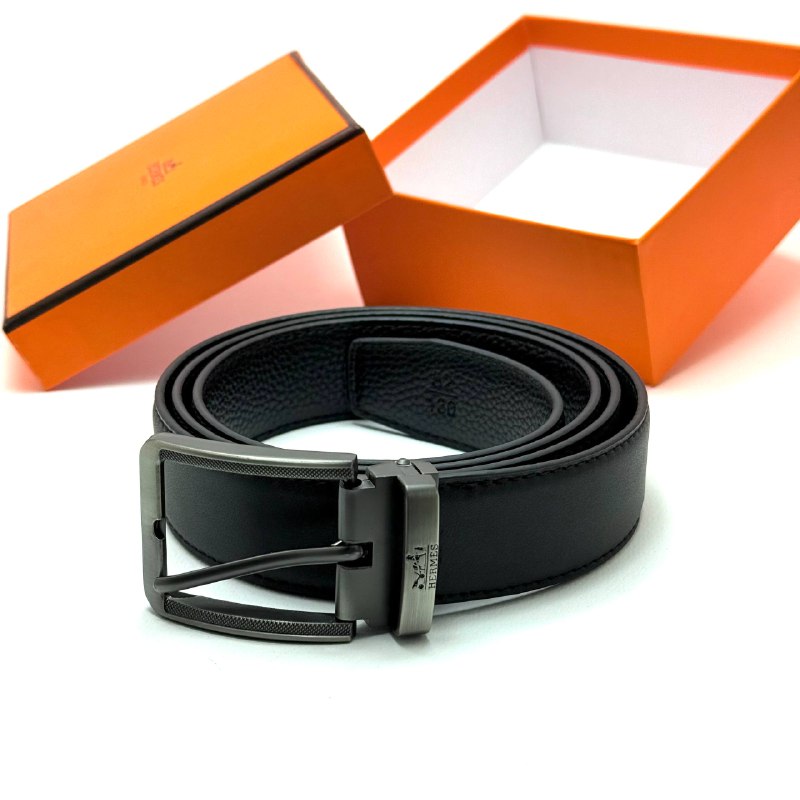 Hermès Buckle Belt — Gunmetal Black