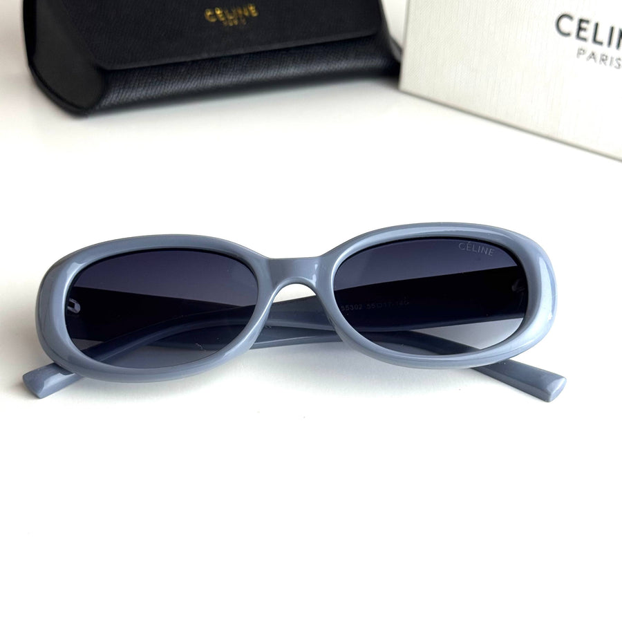 Celine Triomphe Oval - Sky Blue