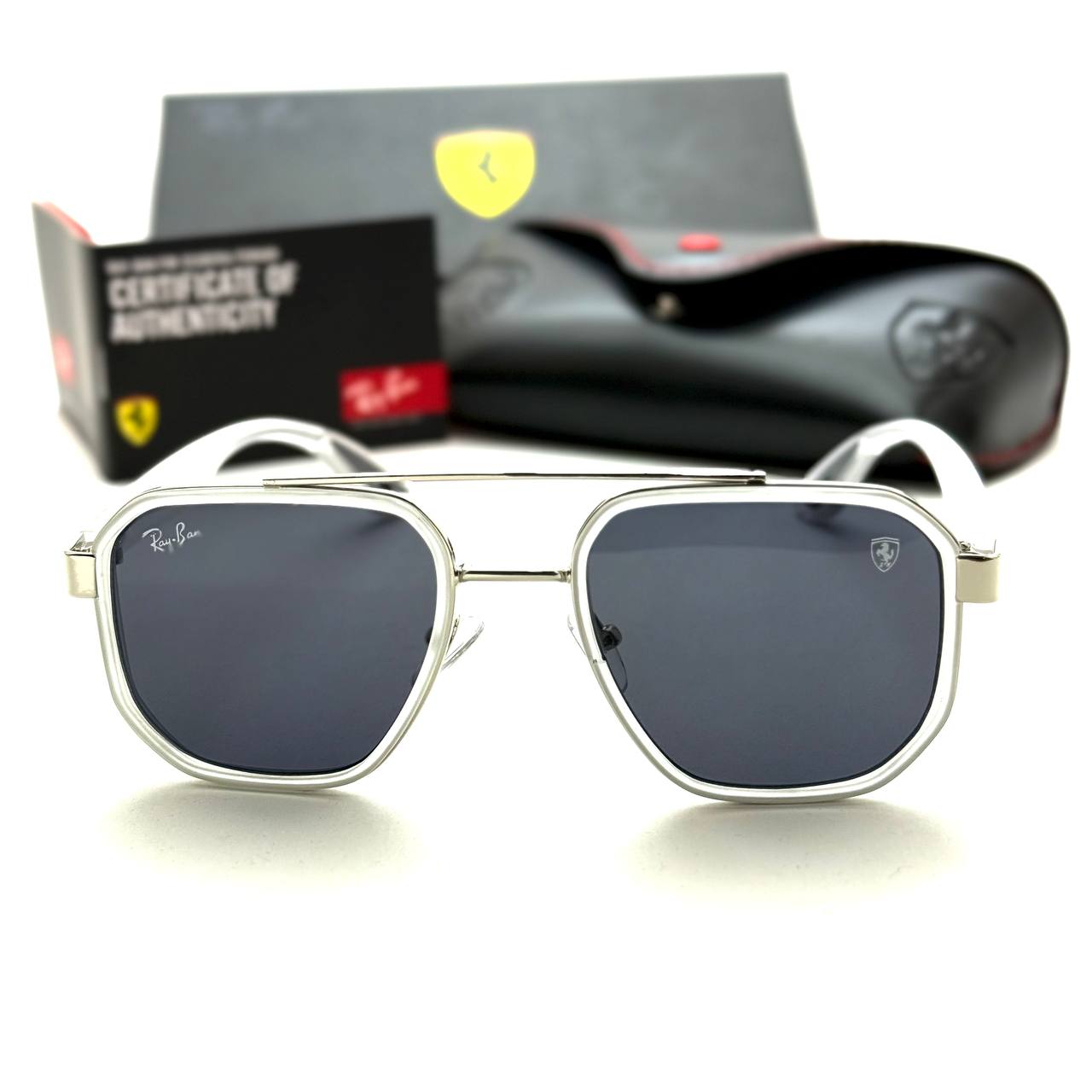 Ray-Ban Ferrari RB3697M – Silver White Edition