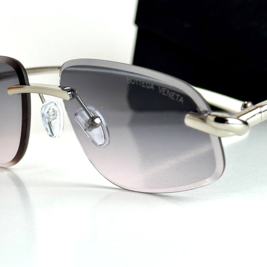Bottega Veneta Rimless – Silver Grey Gradient
