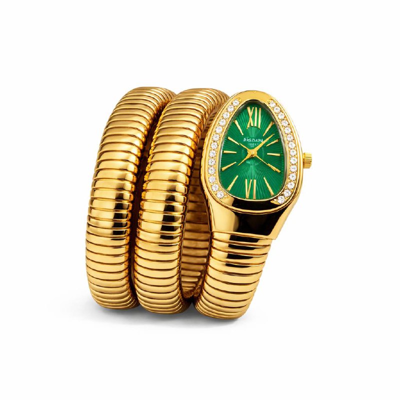 BVLGARI Serpenti Tubogas Watch - Gold Green