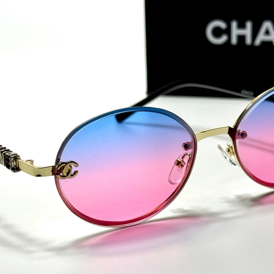 Chanel Round CH4286 – Gold Blue Pink
