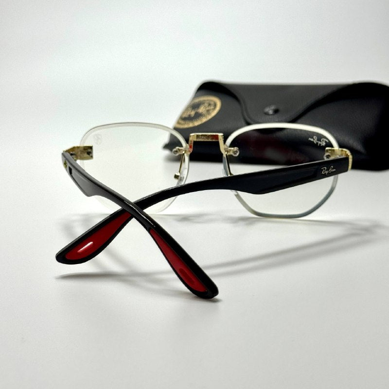 Ray-Ban Ferrari Rimless FR5826 – Gold Black Clear