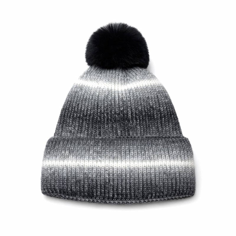 Cozy Cloud Pom Beanie - Black