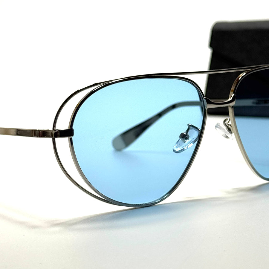 Bottega Veneta Aviator BV1236S – Silver Blue