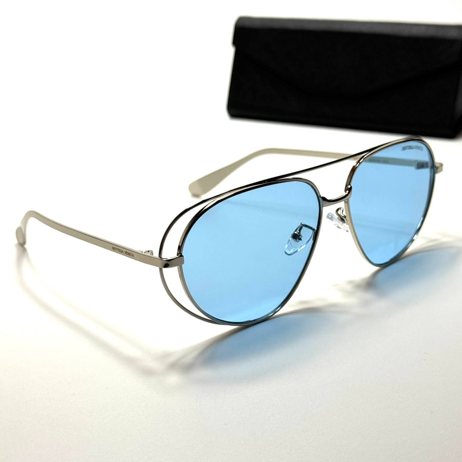 Bottega Veneta Aviator BV1236S – Silver Blue