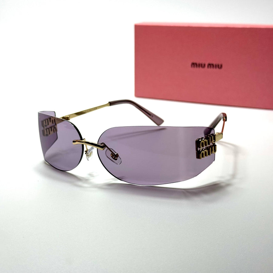 Miu Miu Shield SMU69Z – Gold Violet