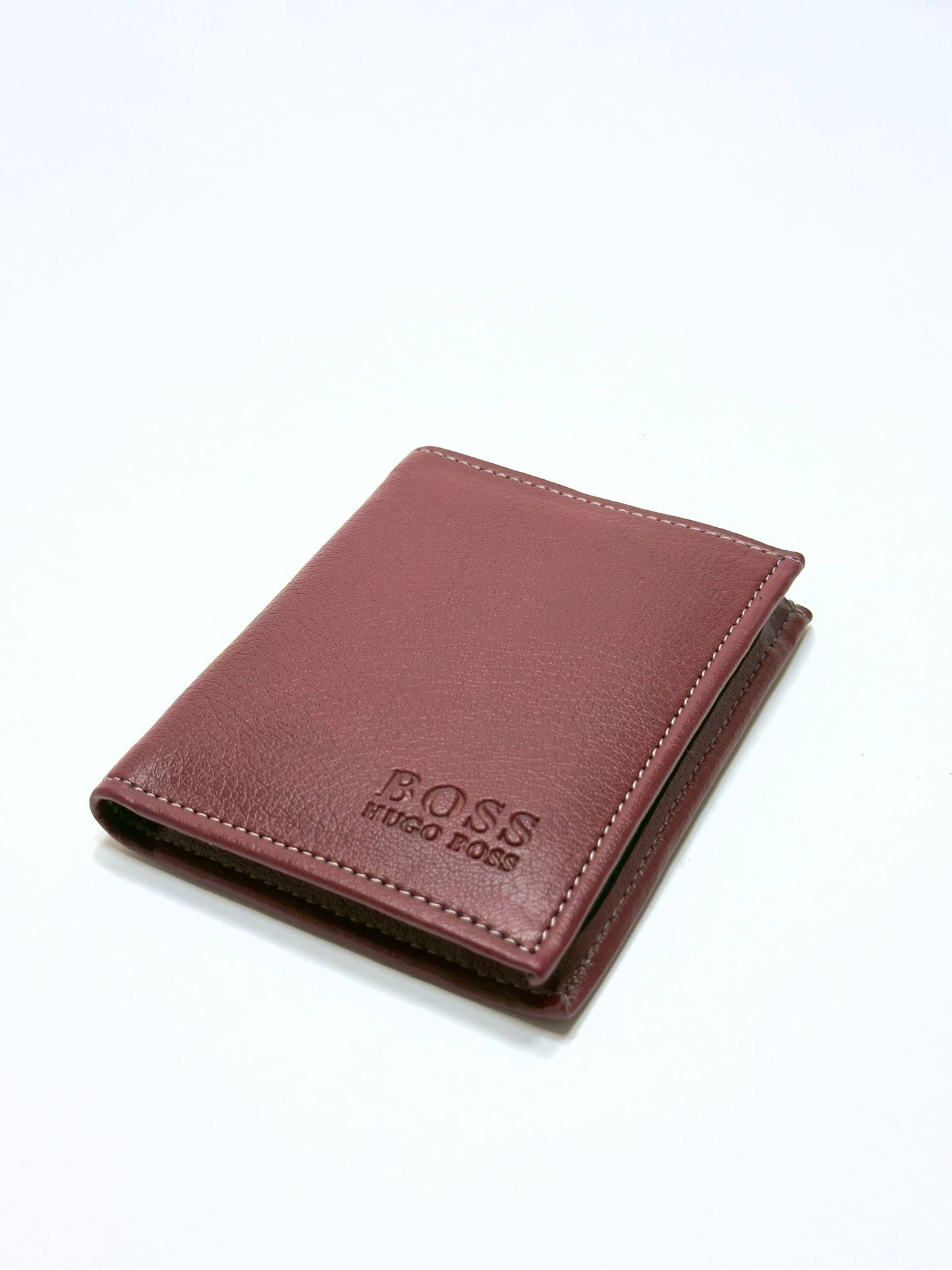 Hugo Boss Leather Wallet – Brown Red