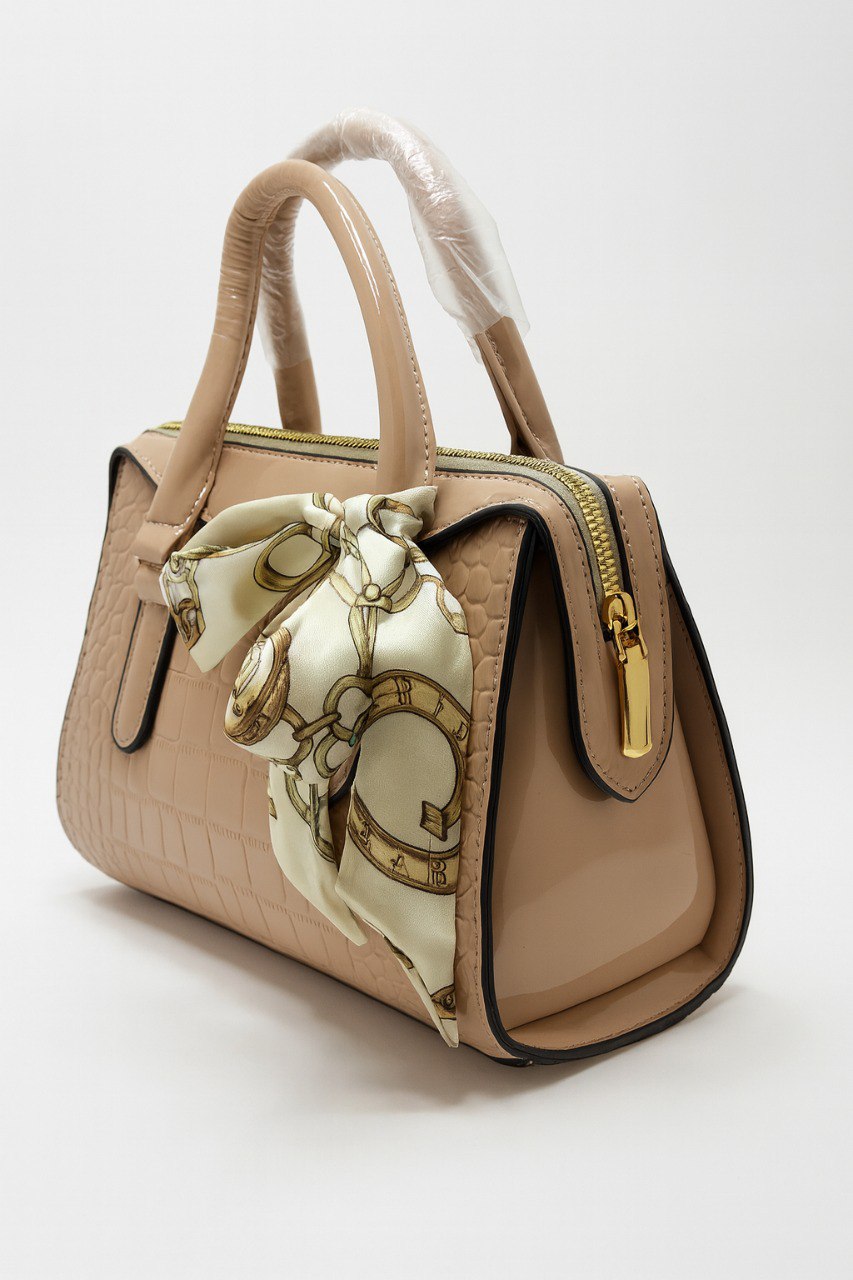 Croco Bag - Beige