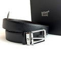 Montblanc Classic Belt – Silver Black