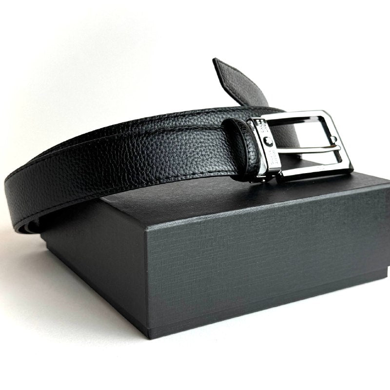 Montblanc Classic Belt – Silver Black