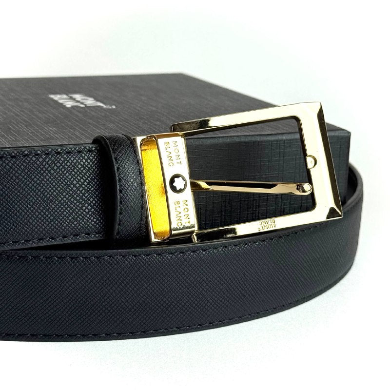 Montblanc Classic Belt – Gold Black
