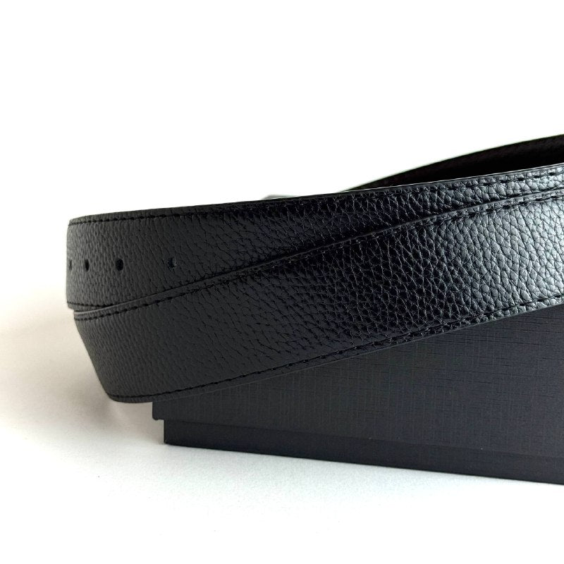 Montblanc Classic Belt – Black Gunmetal