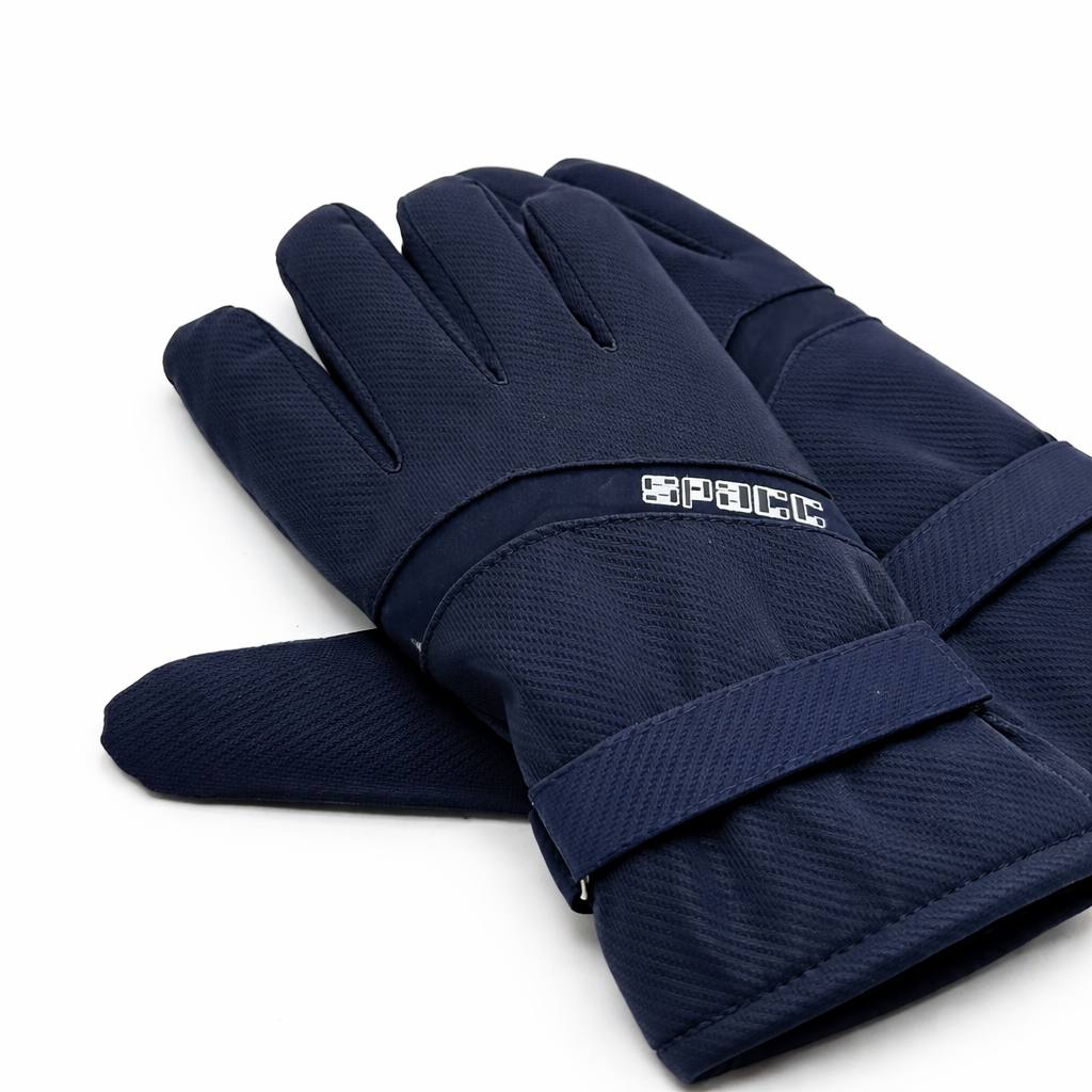 Winter Puffer Gloves – Navy Blue (Unisex)