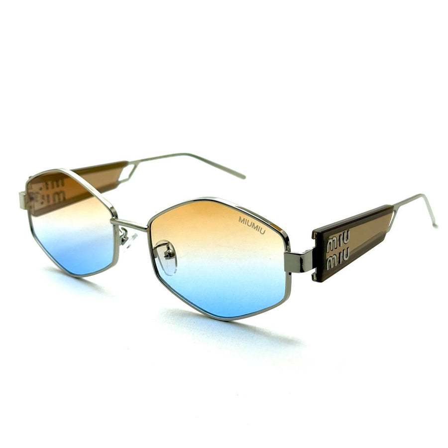 Miu Miu Gradient Blue-Orange Hex Sunglasses