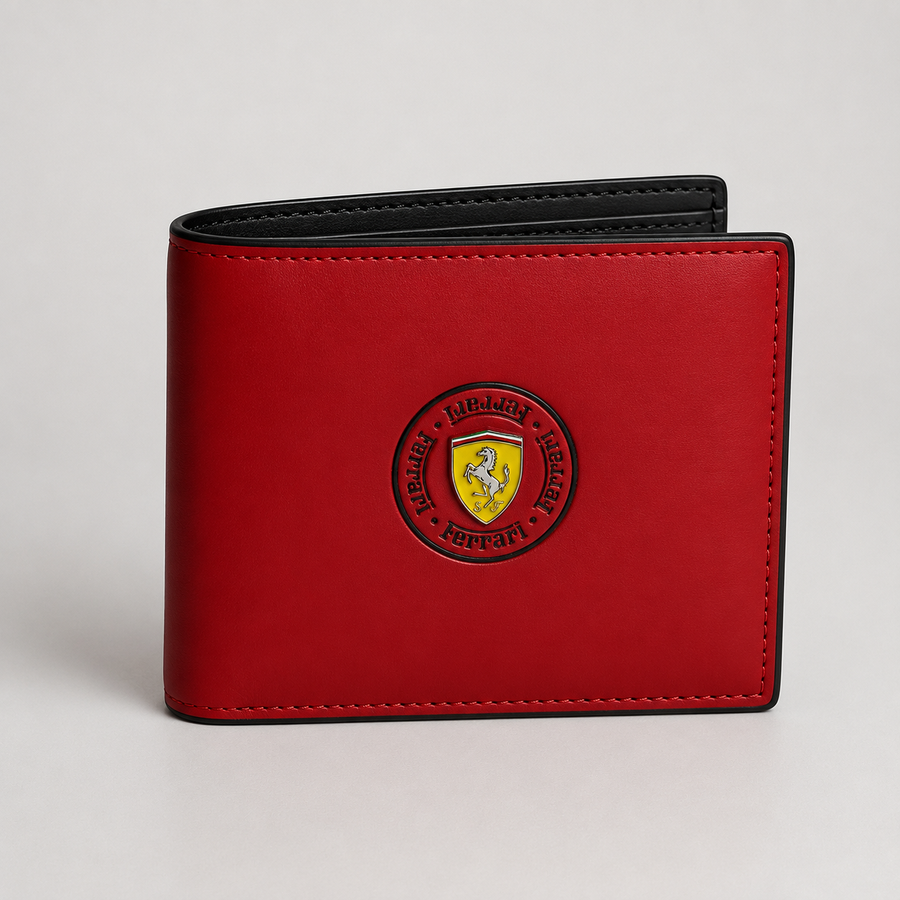 Ferrari Bifold Wallet – Red Black