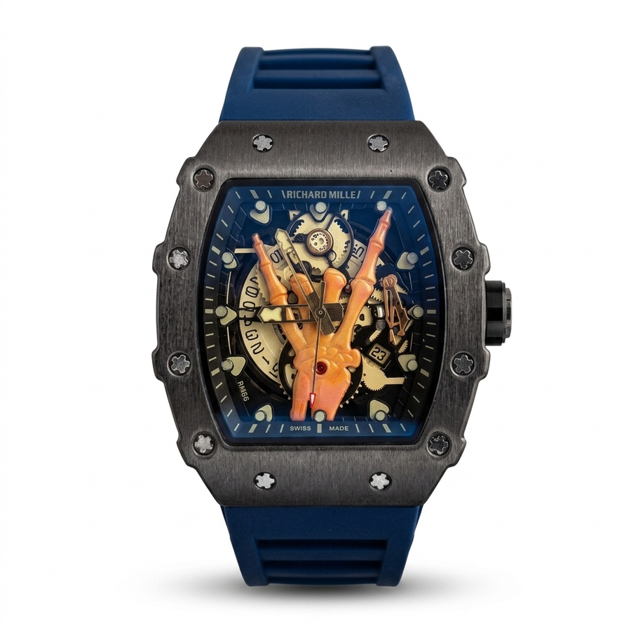Richard Mille Hand Skeleton – Navy Black