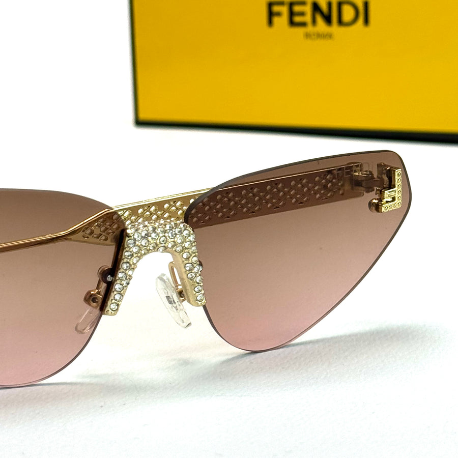 Fendi Crystal Cat V2 – Gold Pink