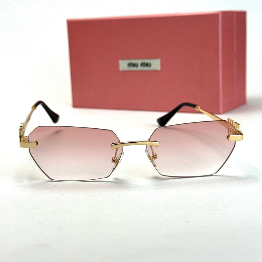 Miu Miu Slim Edge SMU 04X – Gold Pink