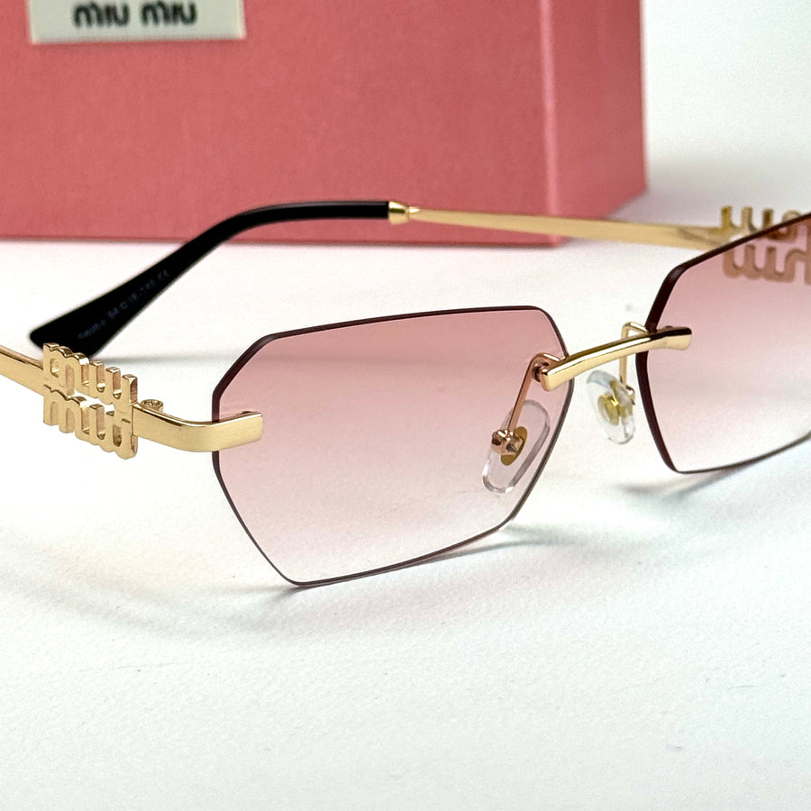 Miu Miu Slim Edge SMU 04X – Gold Pink