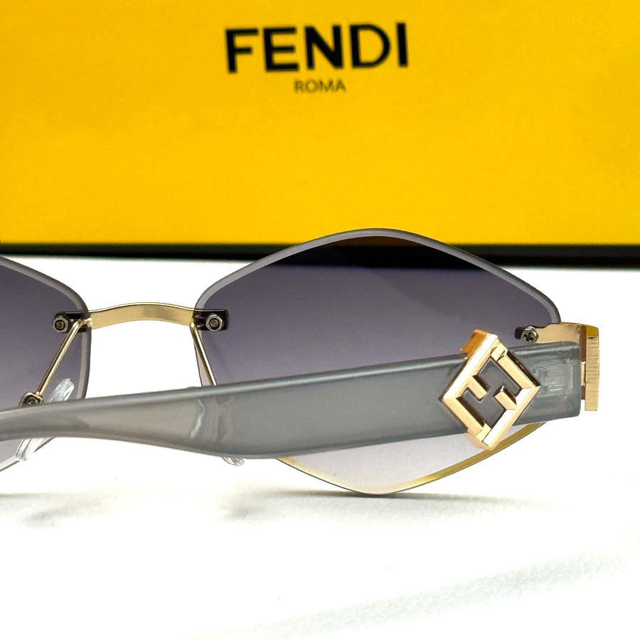Fendi Crystal Edge – Gold Grey Violet