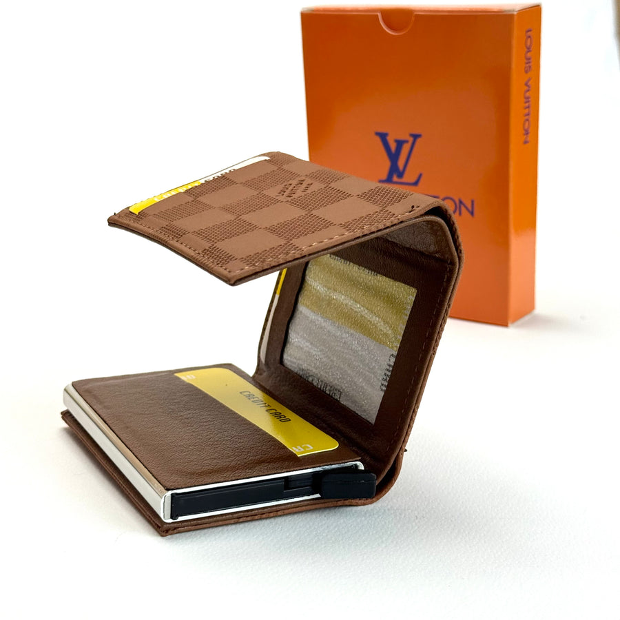 Louis Vuitton Vertical Wallet – Brown