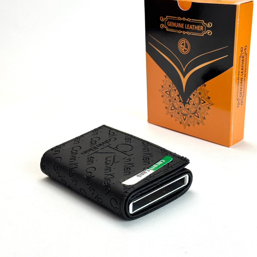 Calvin Klein Monogram Vertical Wallet – Black
