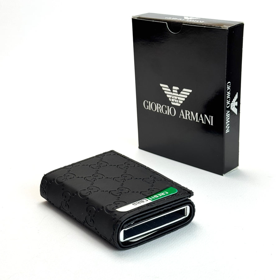 Gucci GG Monogram Vertical Wallet – Black