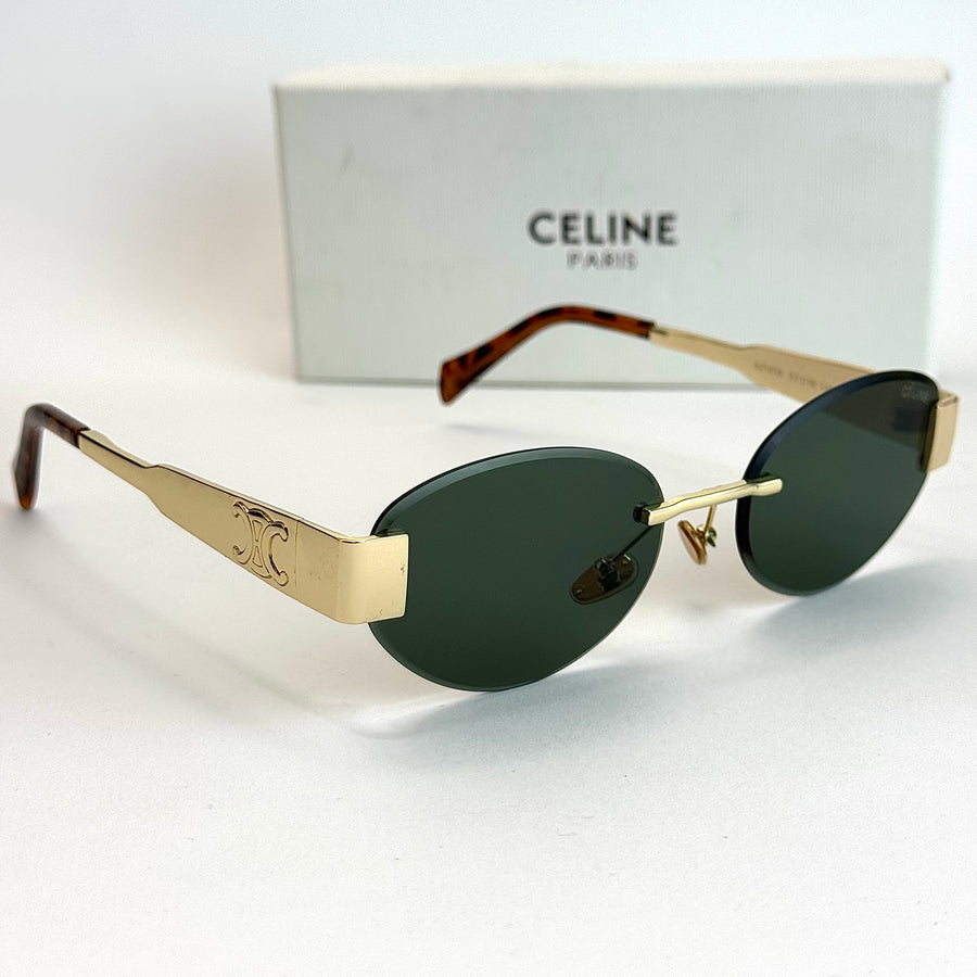 Celine Oval Edge – Gold Green
