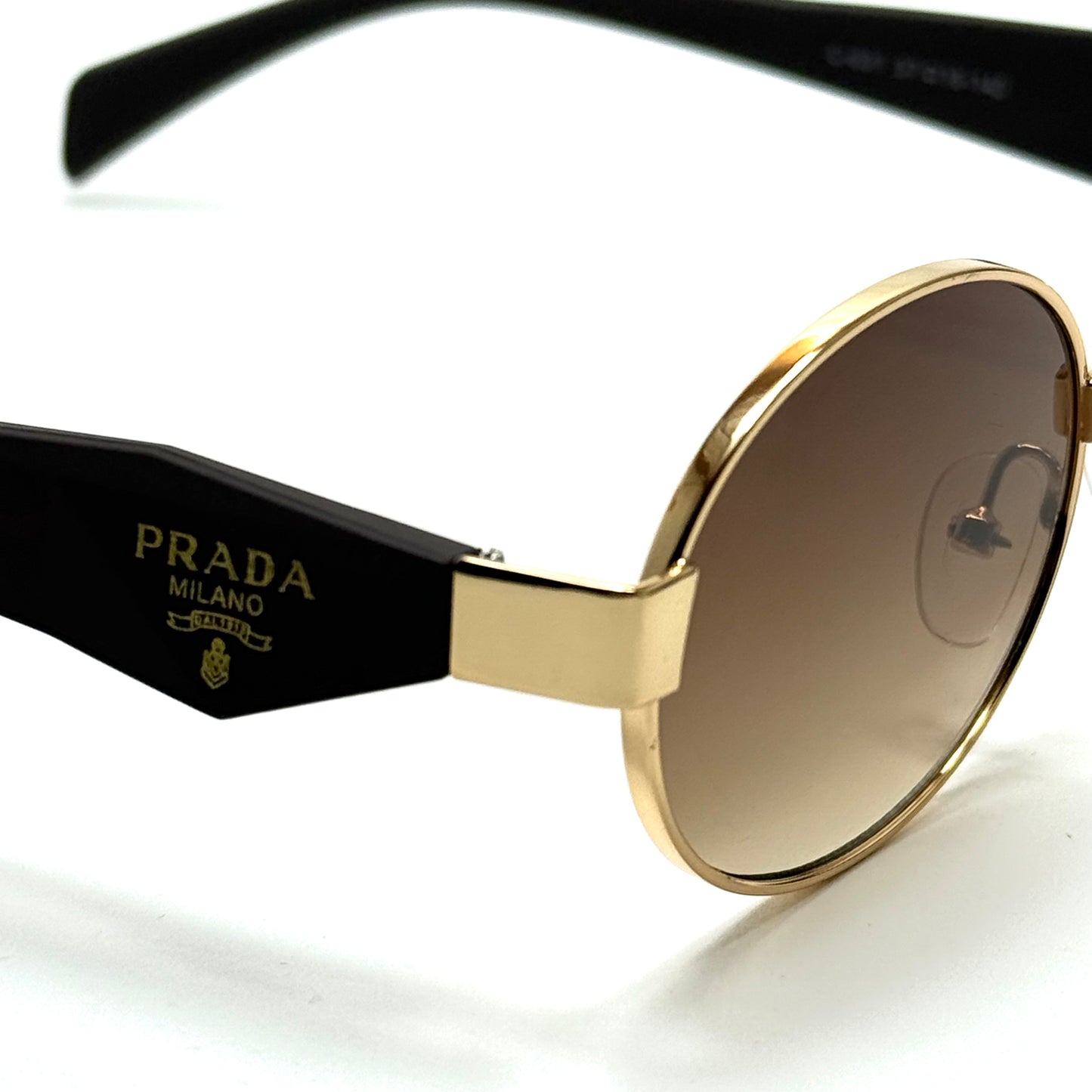 Prada Milano Classic Round – Gold Brown