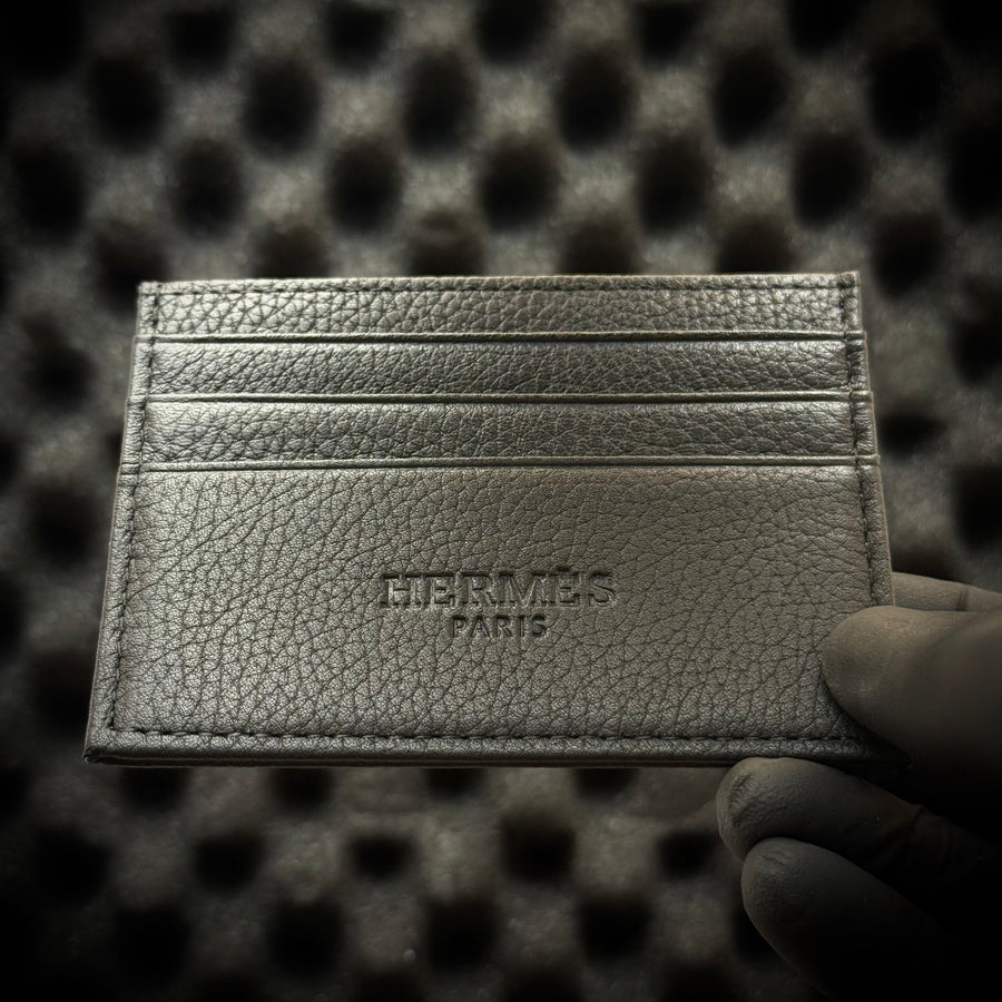 Hermès Paris Leather Card Holder - Black