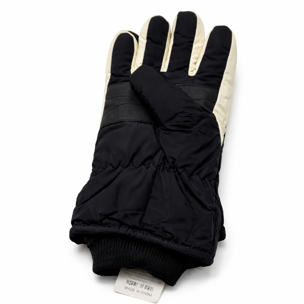 Winter Puffer Gloves – Black (Unisex)