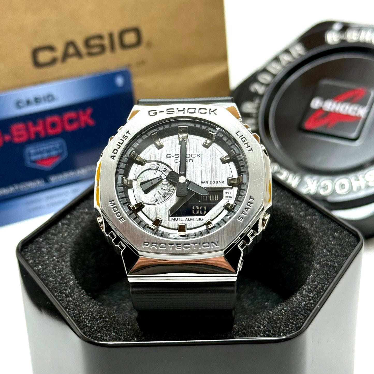 Casio G-SHOCK Skeleton Metal Watch – Silver Black