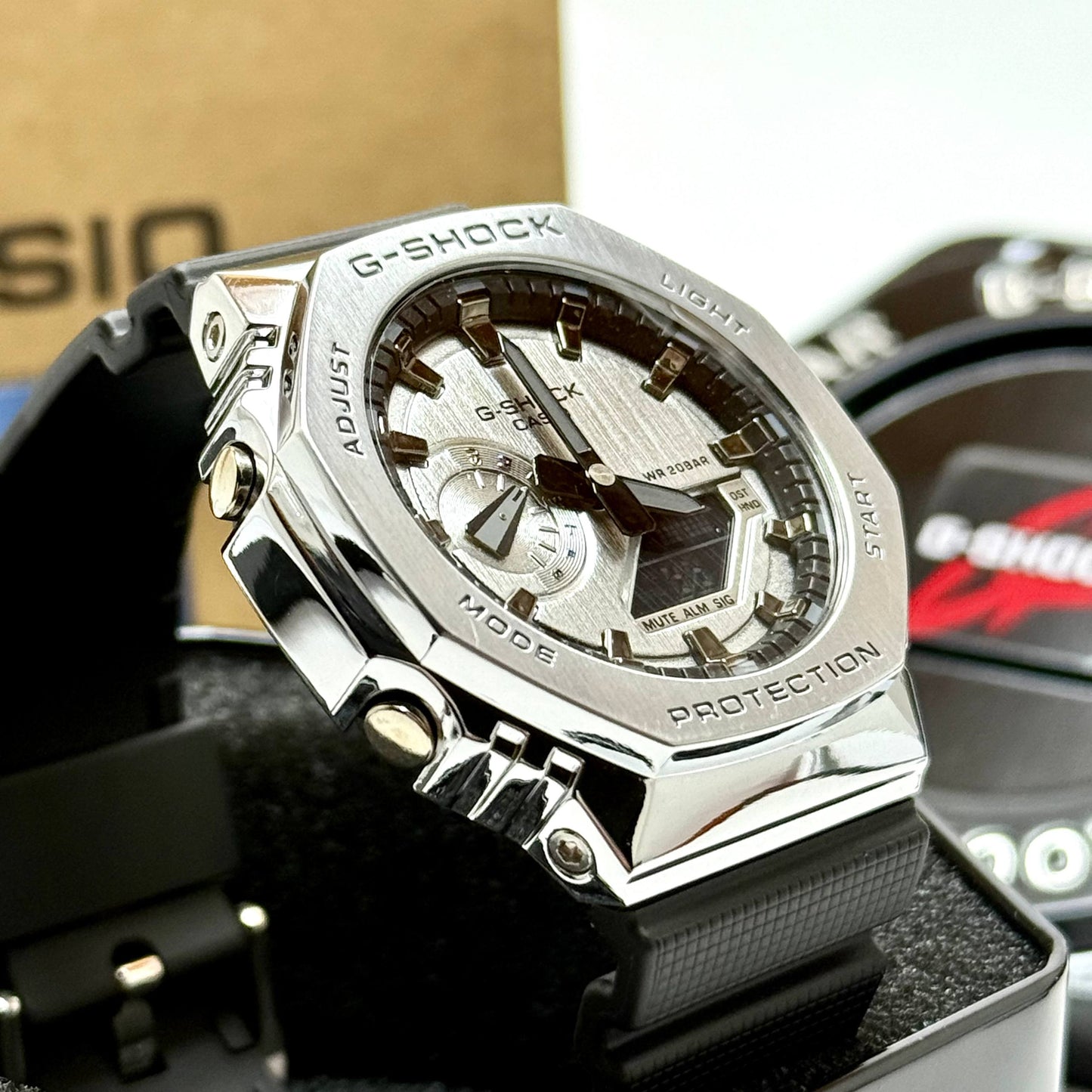 Casio G-SHOCK Skeleton Metal Watch – Silver Black
