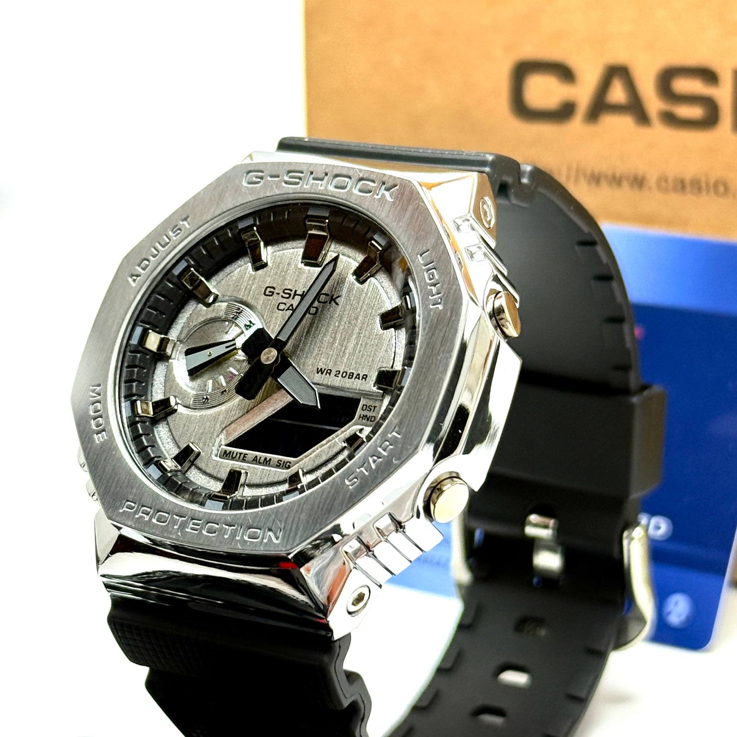 Casio G-SHOCK Skeleton Metal Watch – Silver Black