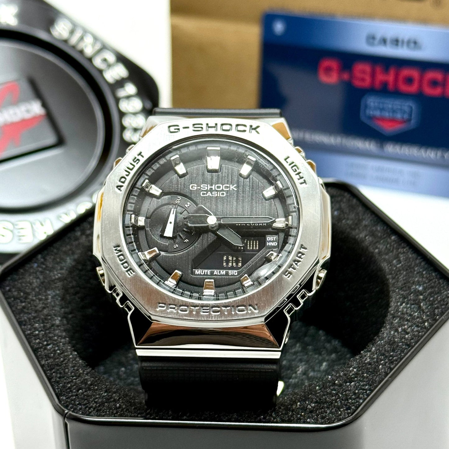 Casio G-SHOCK Skeleton Metal Watch – Silver Black