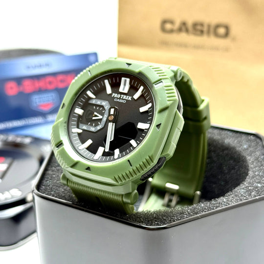 Casio PRO TREK Watch – Army Green