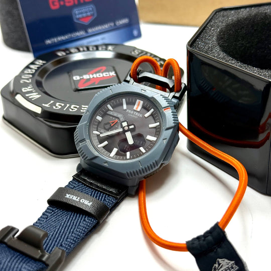 Casio PRO TREK Strap Watch – Orange Grey