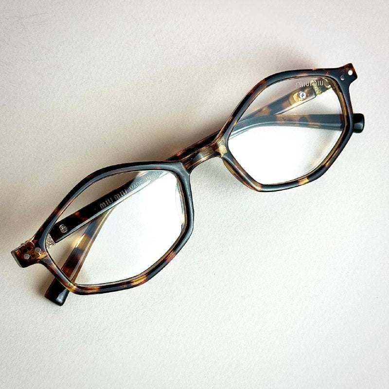 Miu Miu Octagon – Clear Havana