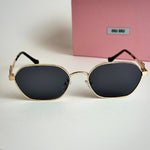 Miu Miu MU Signature – Gold Black