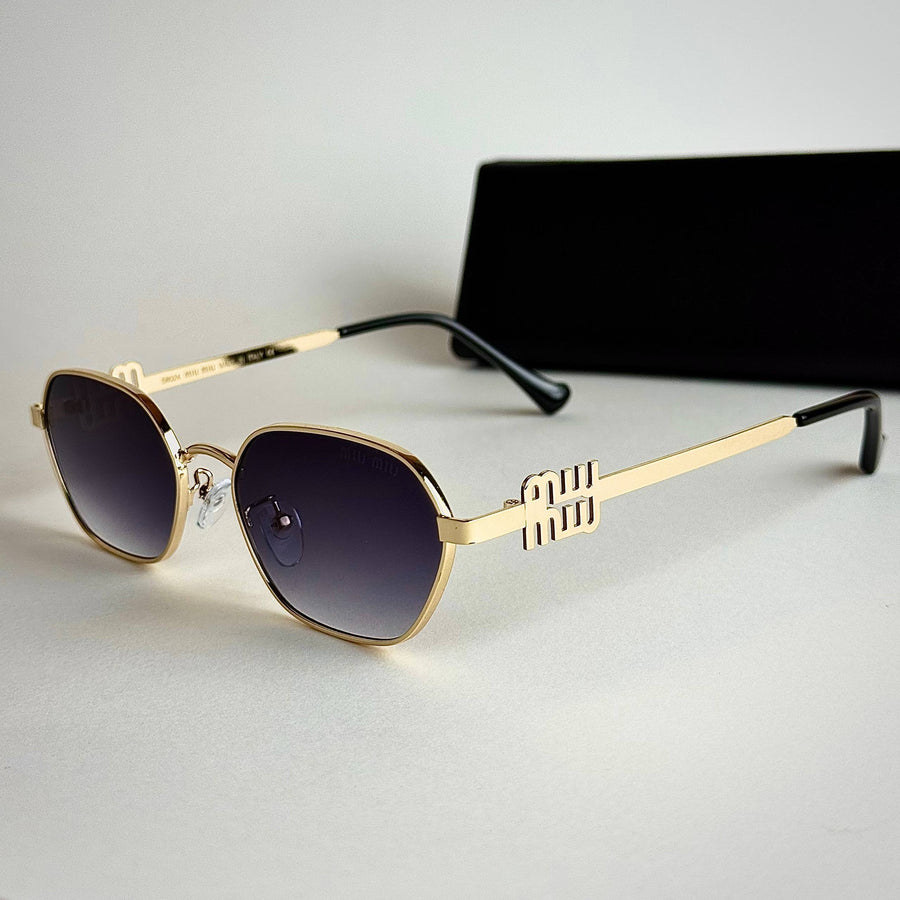 Miu Miu MU Signature – Gold Violet Gradient