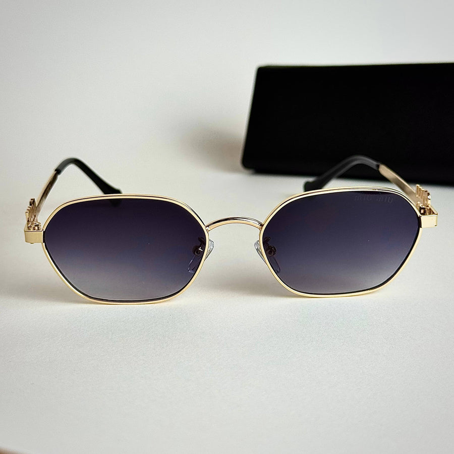 Miu Miu MU Signature – Gold Violet Gradient