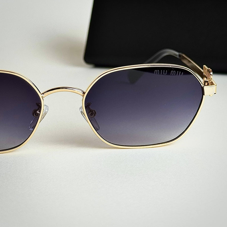 Miu Miu MU Signature – Gold Violet Gradient