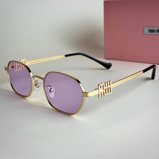 Miu Miu MU Signature – Gold Pink